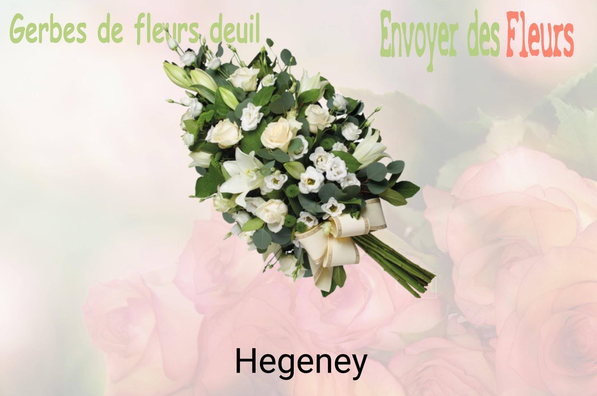 Gerbe de fleurs de deuil livrée à Hegeney